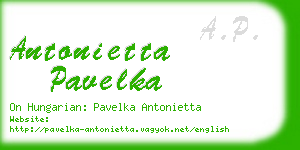 antonietta pavelka business card